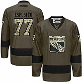 Glued New York Rangers #77 Phil Esposito Green Salute to Service NHL Jersey,baseball caps,new era cap wholesale,wholesale hats
